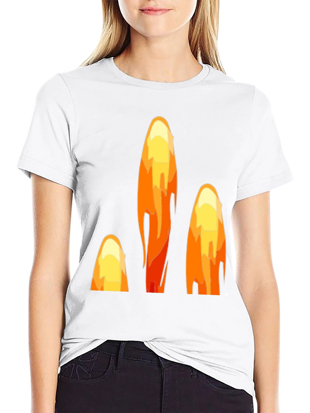 Fiery Peaks Graphic Black T-Shirt