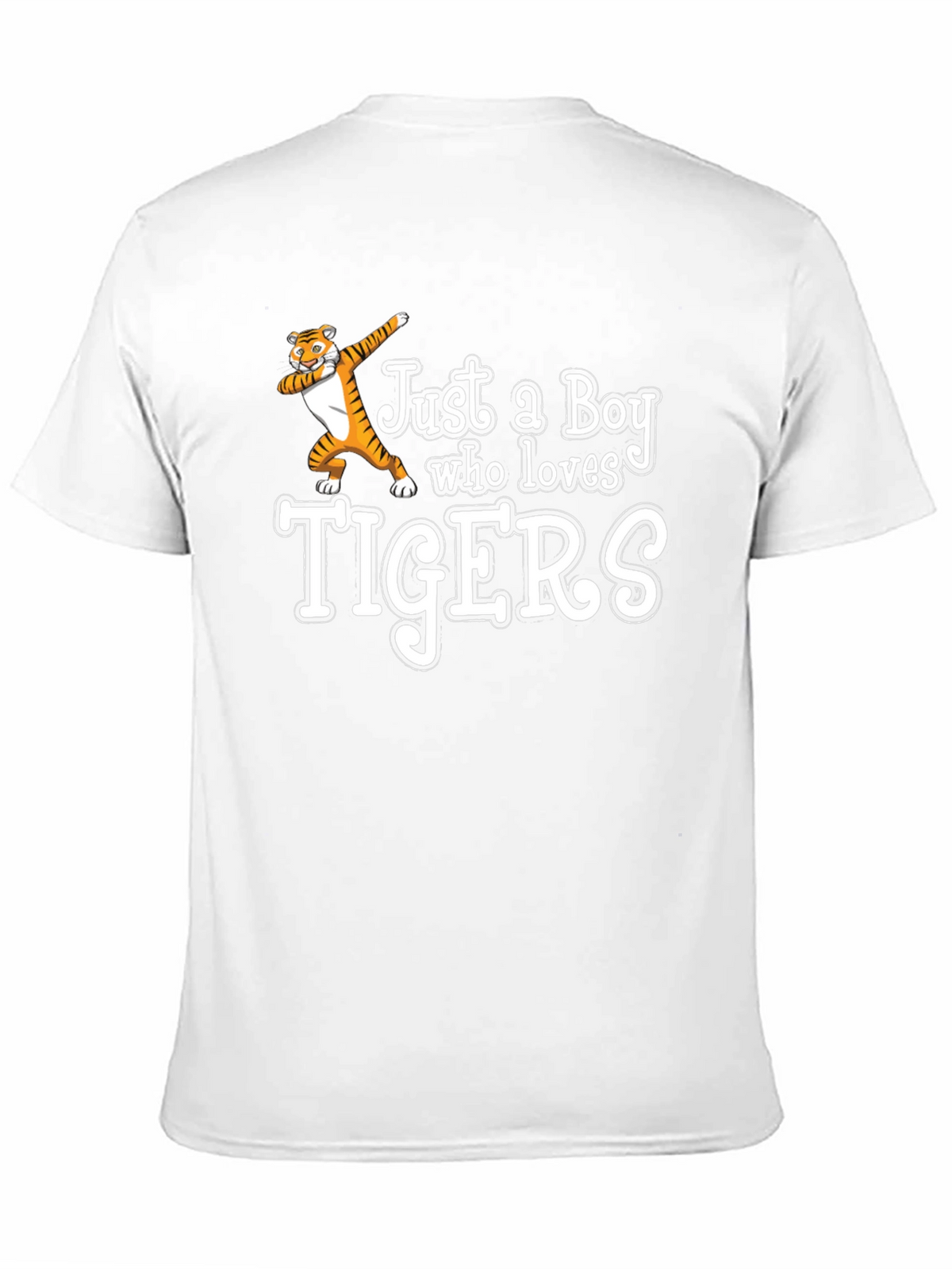 Boy Who Loves Tigers Black T-Shirt