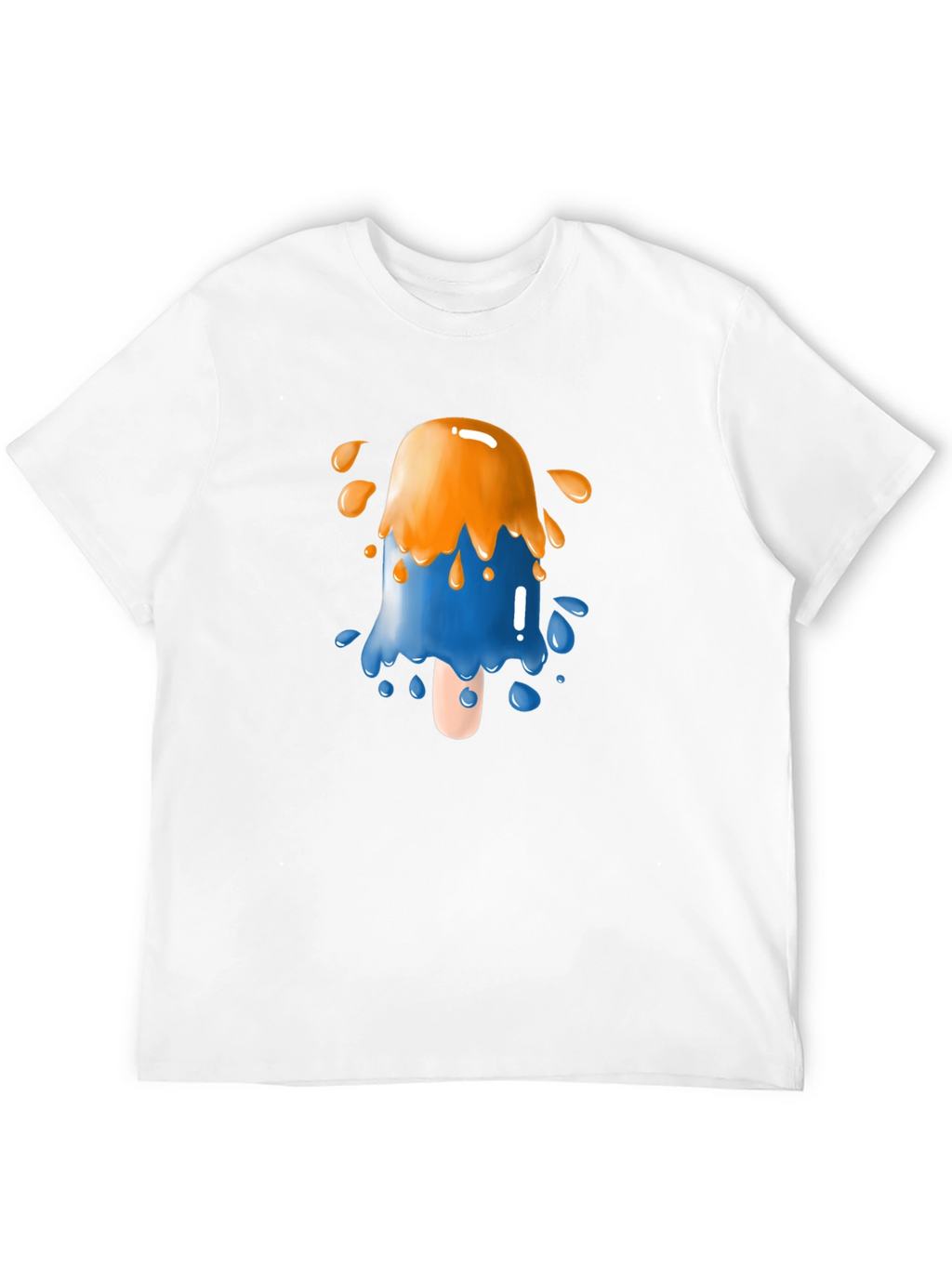 Funky Popsicle Graphic Tee - Black Cotton Blend