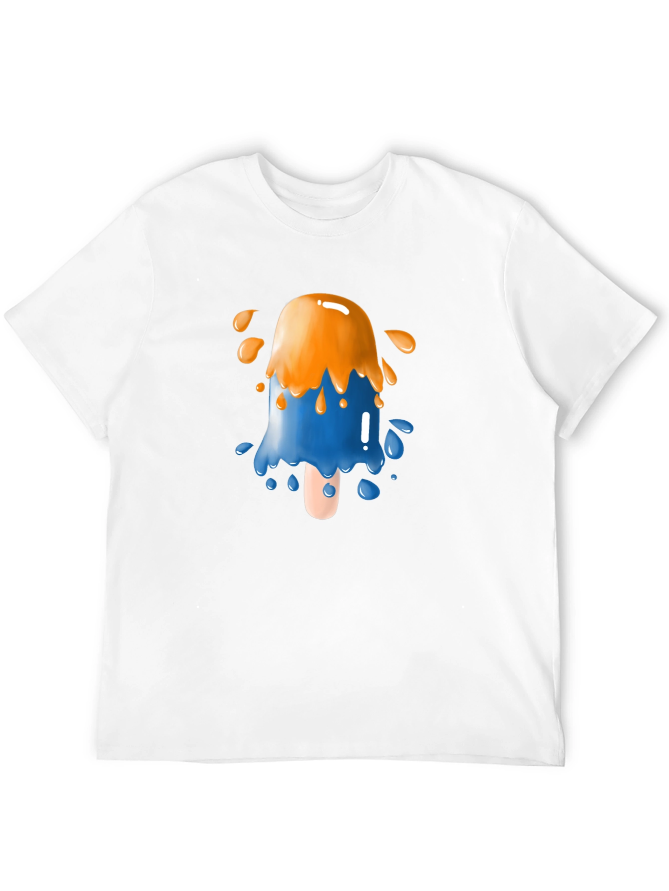 Funky Popsicle Graphic Tee - Black Cotton Blend