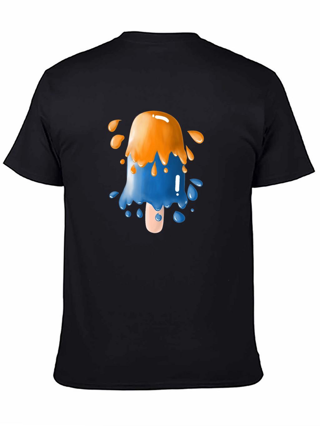 Funky Popsicle Graphic Tee - Black Cotton Blend