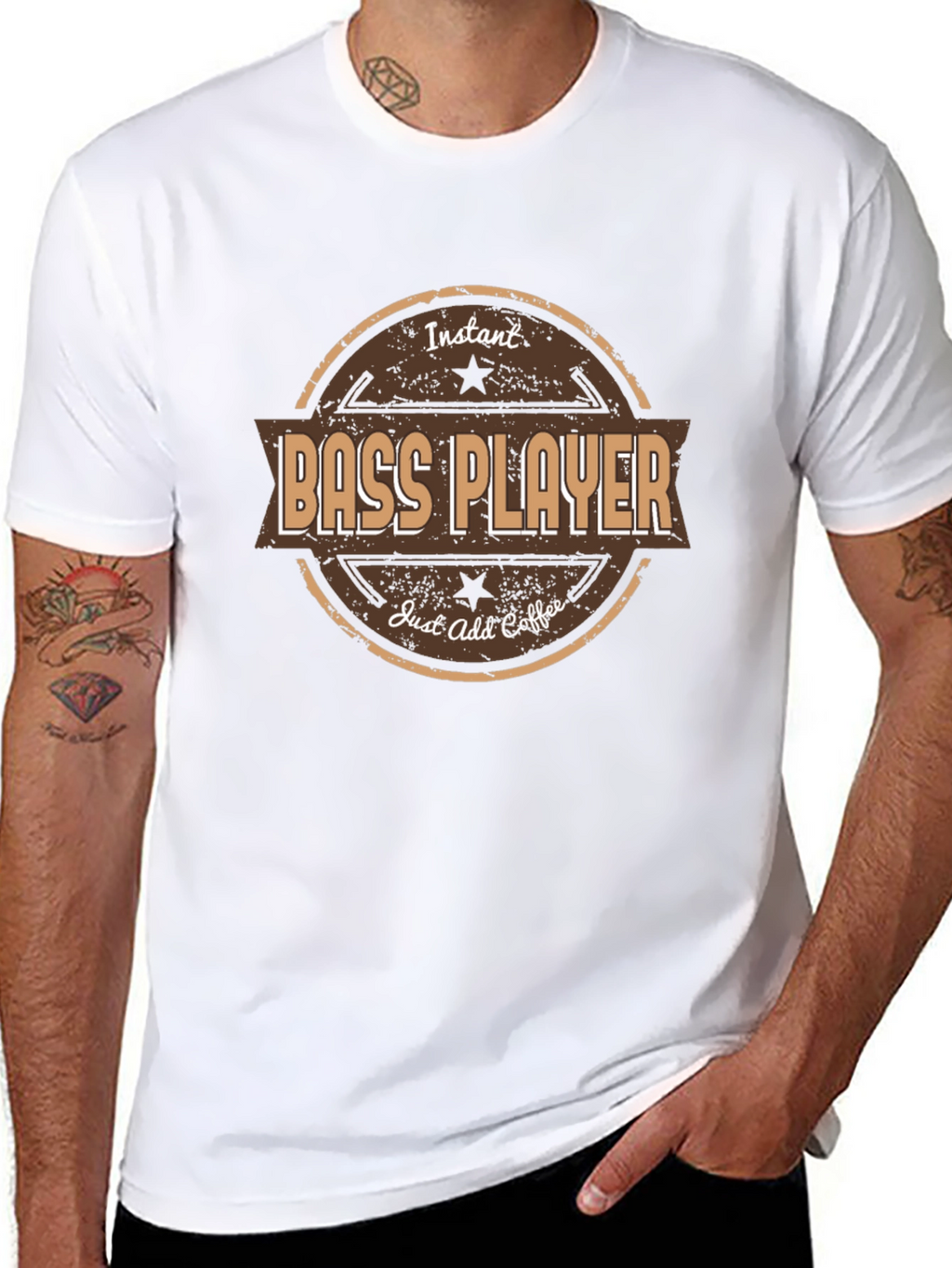 Instant Bass Player - Add Coffee T-Shirt