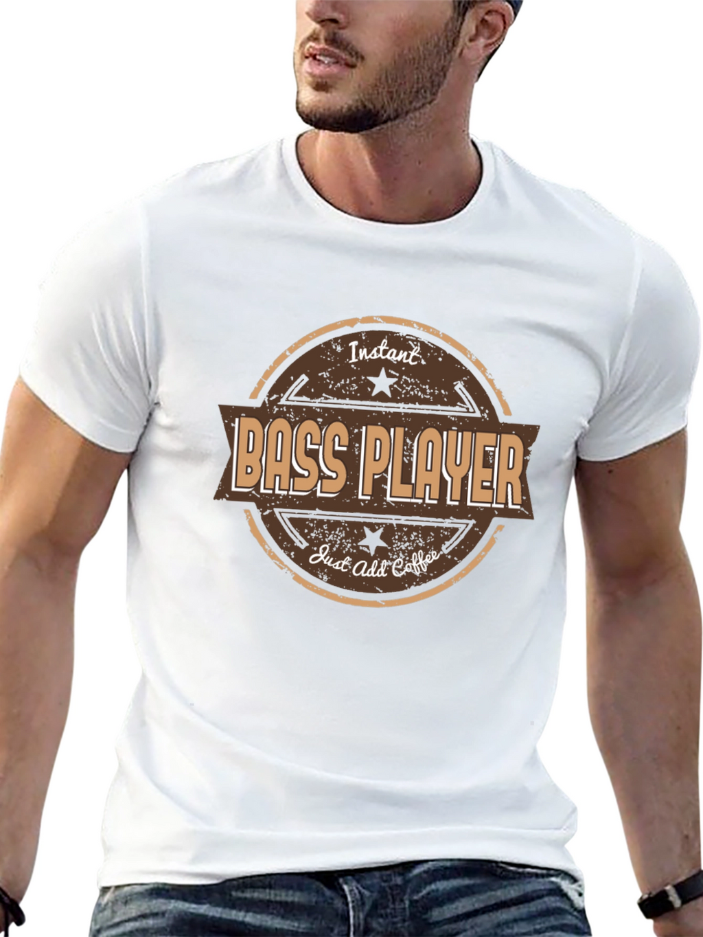 Instant Bass Player - Add Coffee T-Shirt