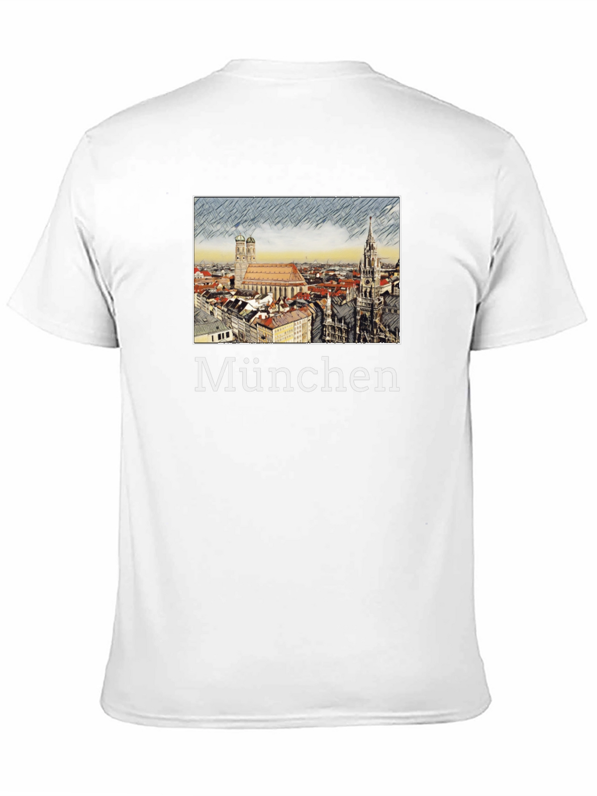 München Skyline T-Shirt - Black Cotton Tee