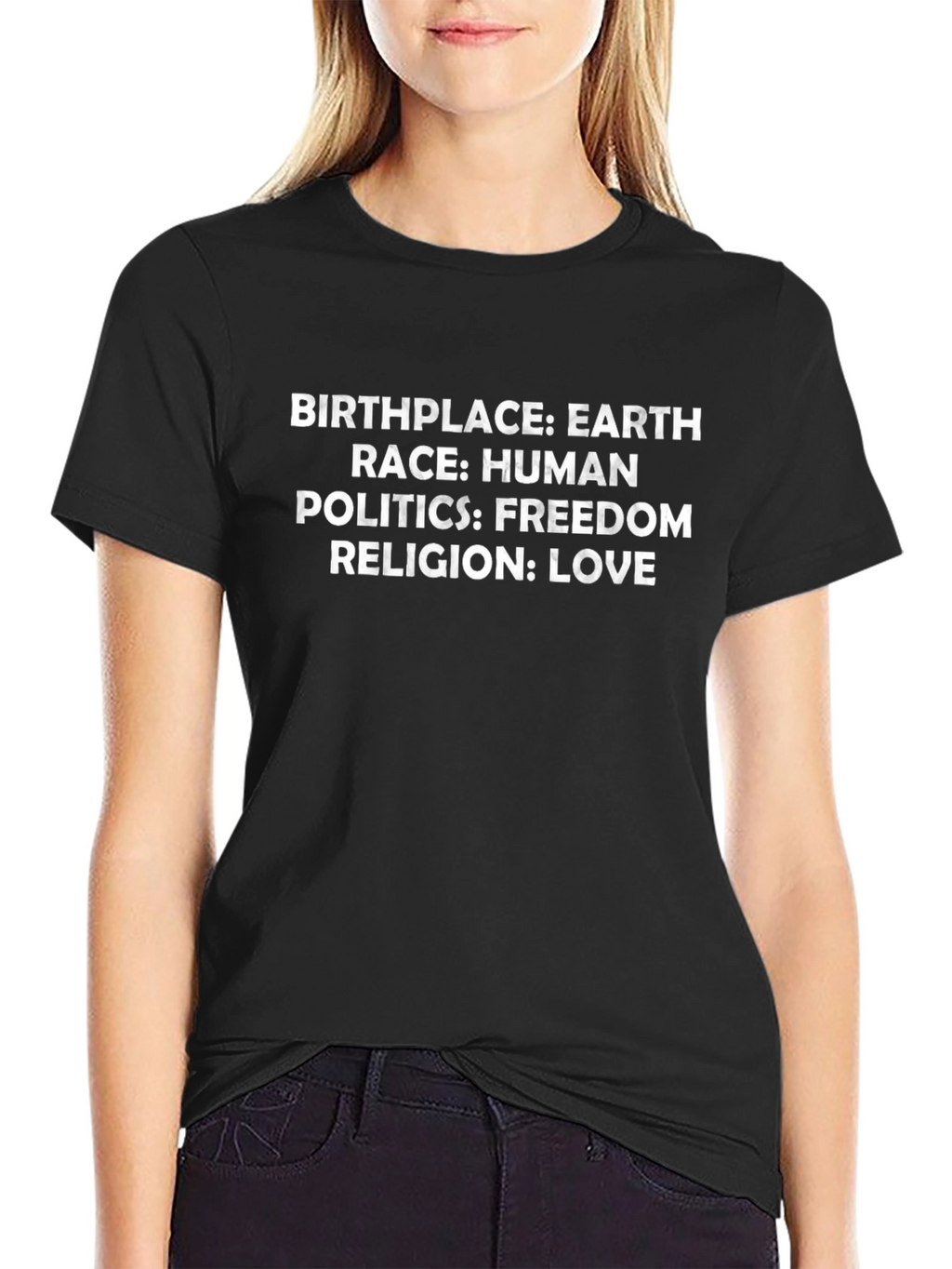 Earth Human Freedom Love Graphic Tee
