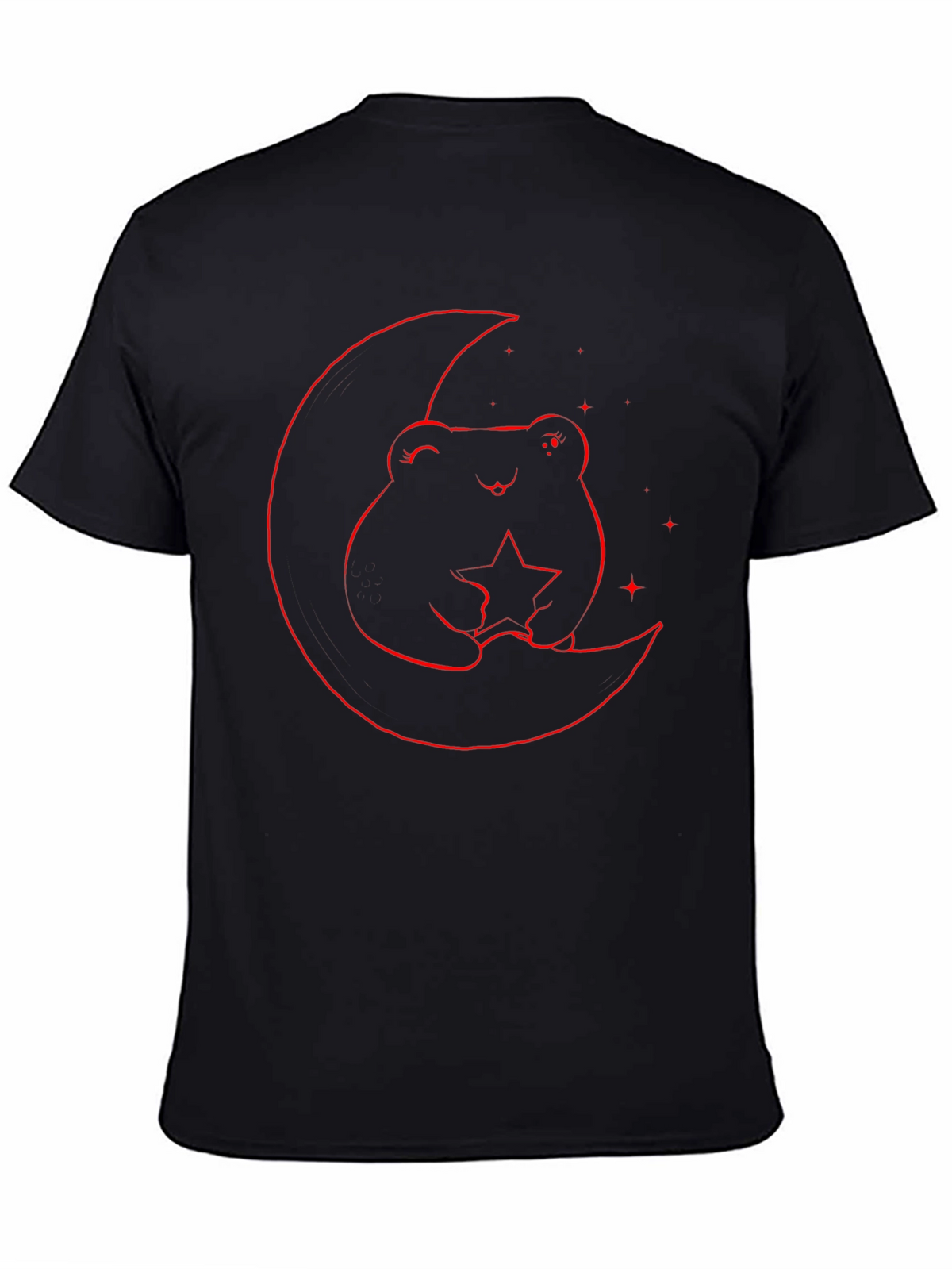 Frog on Moon Graphic Tee - Black