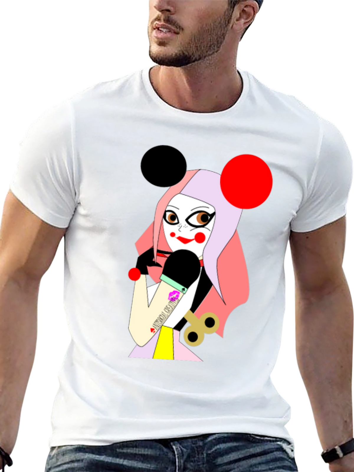 Unique Graphic T-Shirt: Cartoon Character