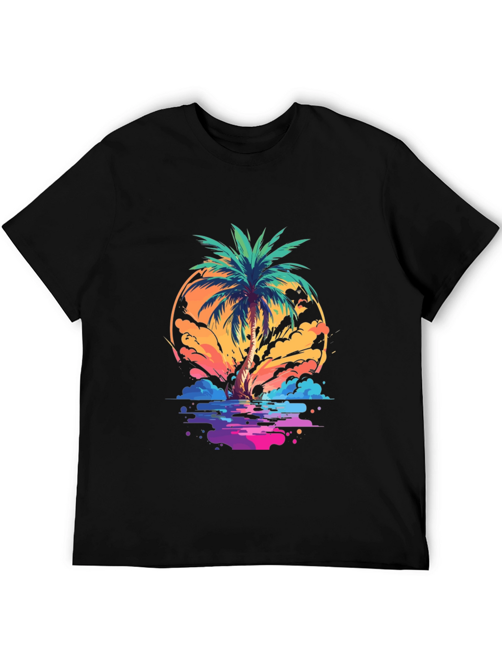 Retro Palm Tree T-Shirt - Summer Vibes