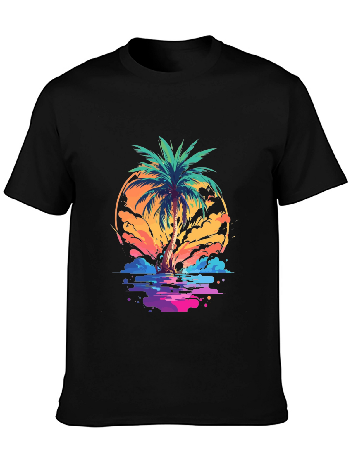 Retro Palm Tree T-Shirt - Summer Vibes