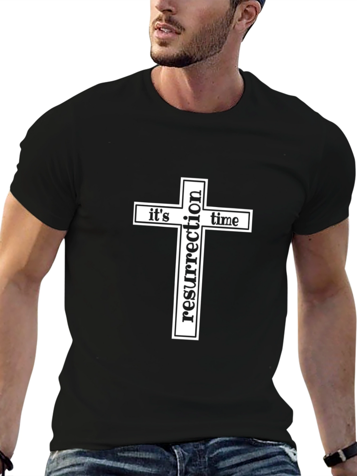 Resurrection Time Black Graphic T-Shirt