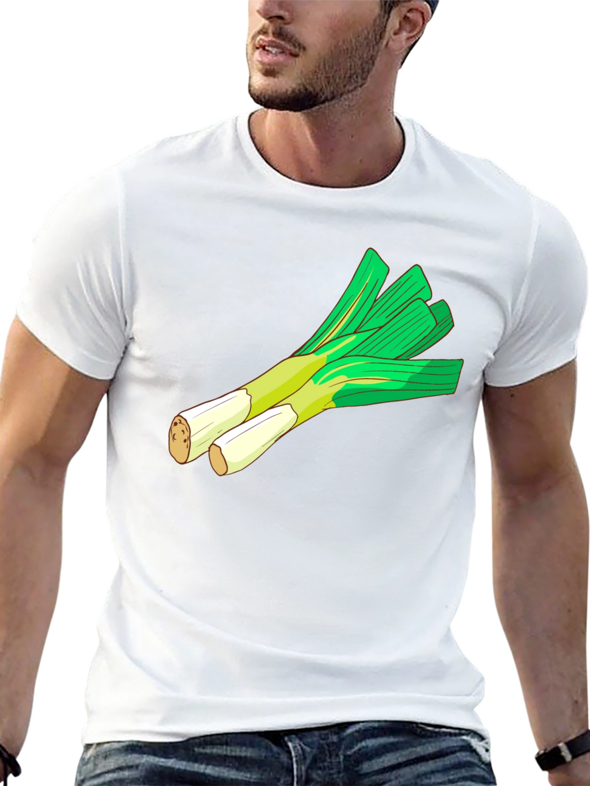 Leek Graphic T-Shirt - Fresh & Fun Vegetable Tee