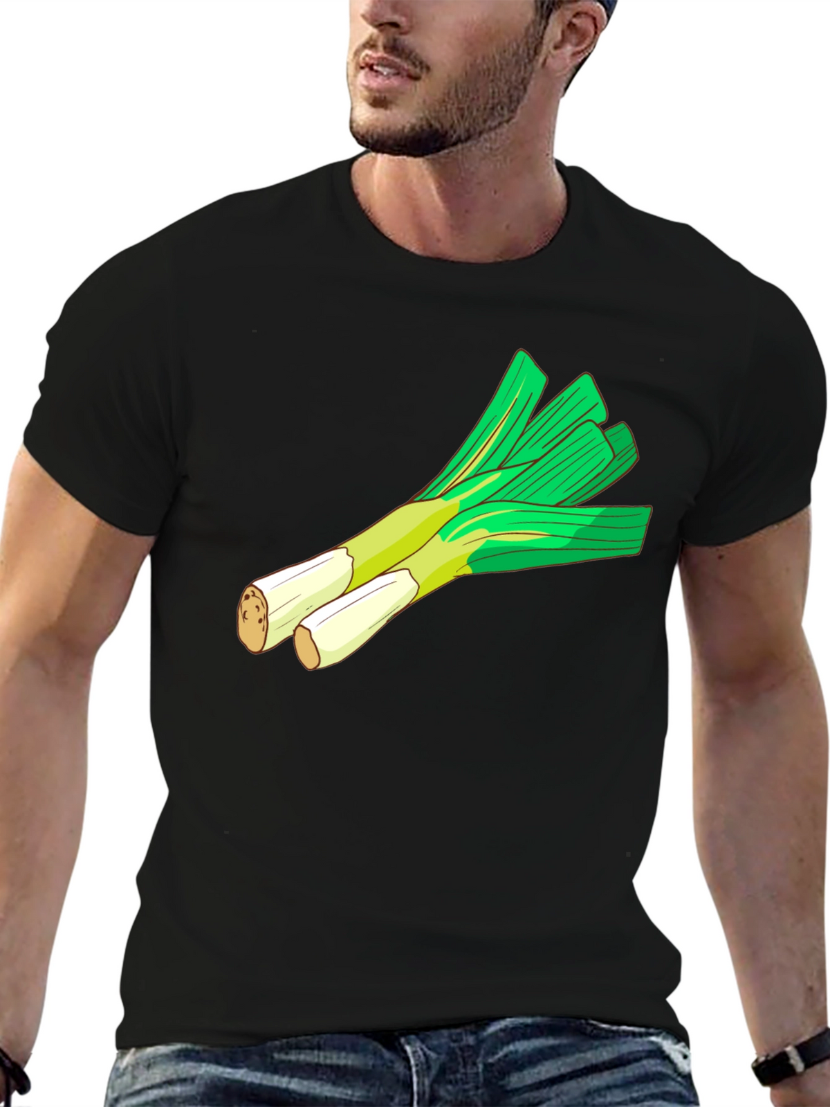 Leek Graphic T-Shirt - Fresh & Fun Vegetable Tee