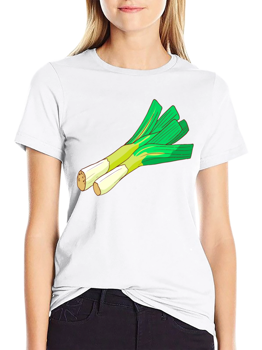 Leek Graphic T-Shirt - Fresh & Fun Vegetable Tee