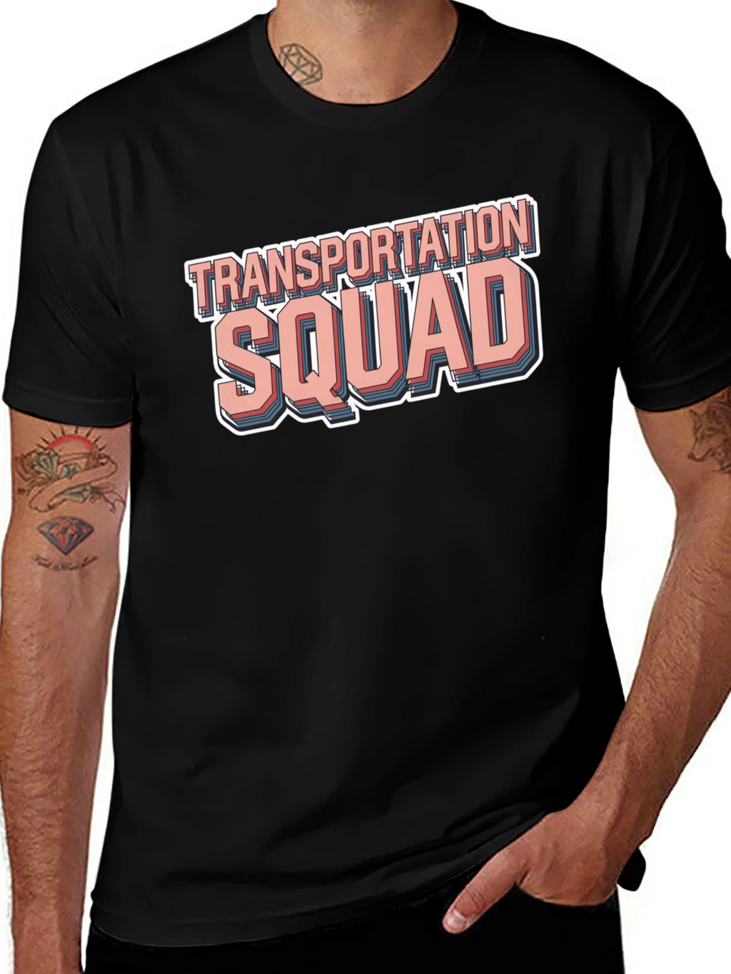 Transportation Squad Graphic Tee - Black