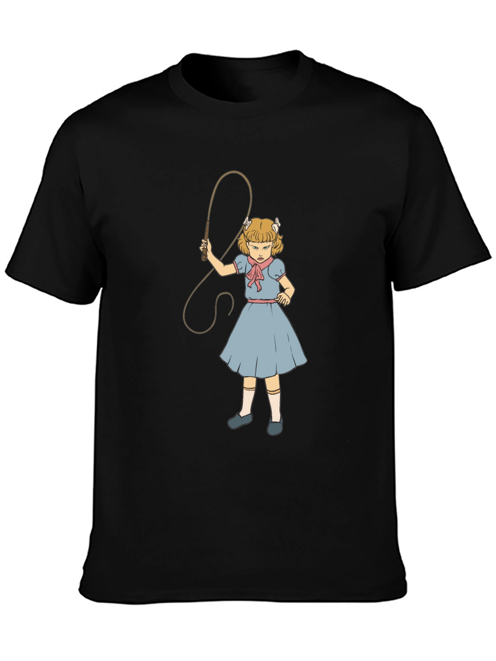 Creepy Girl with Whip T-Shirt