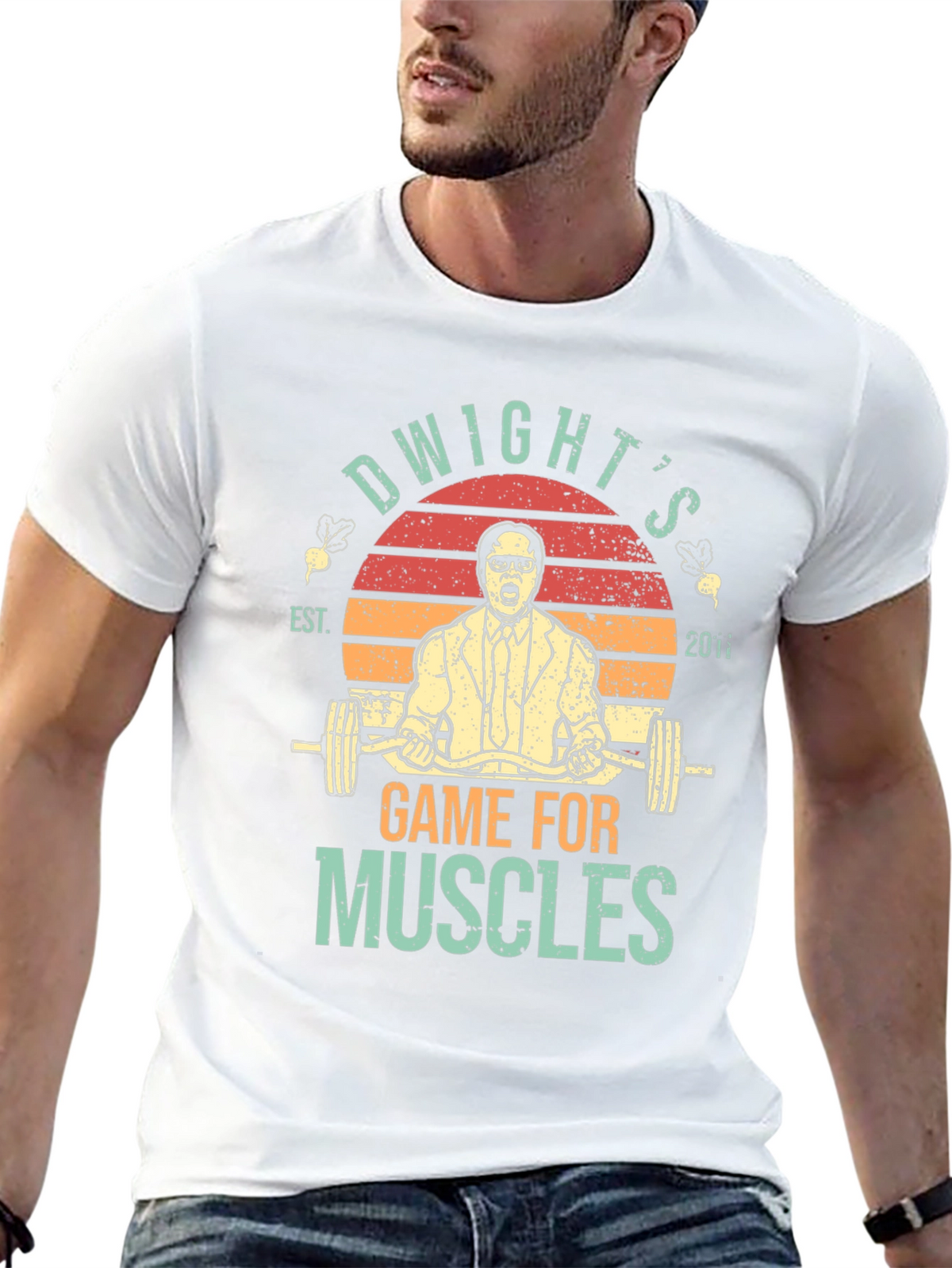 Dwights Game For Muscles T-Shirt