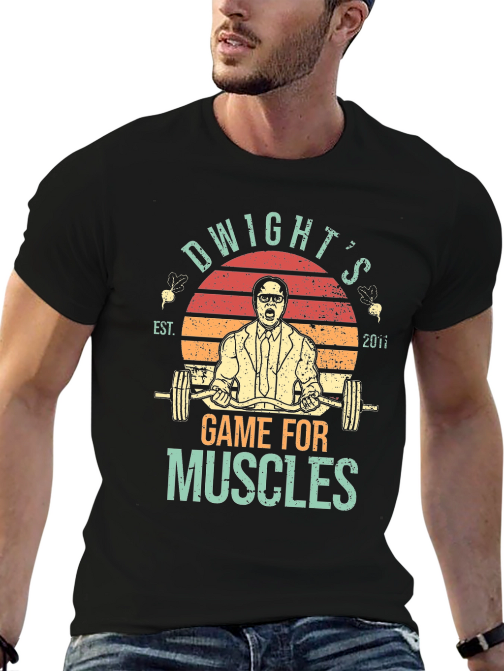Dwights Game For Muscles T-Shirt