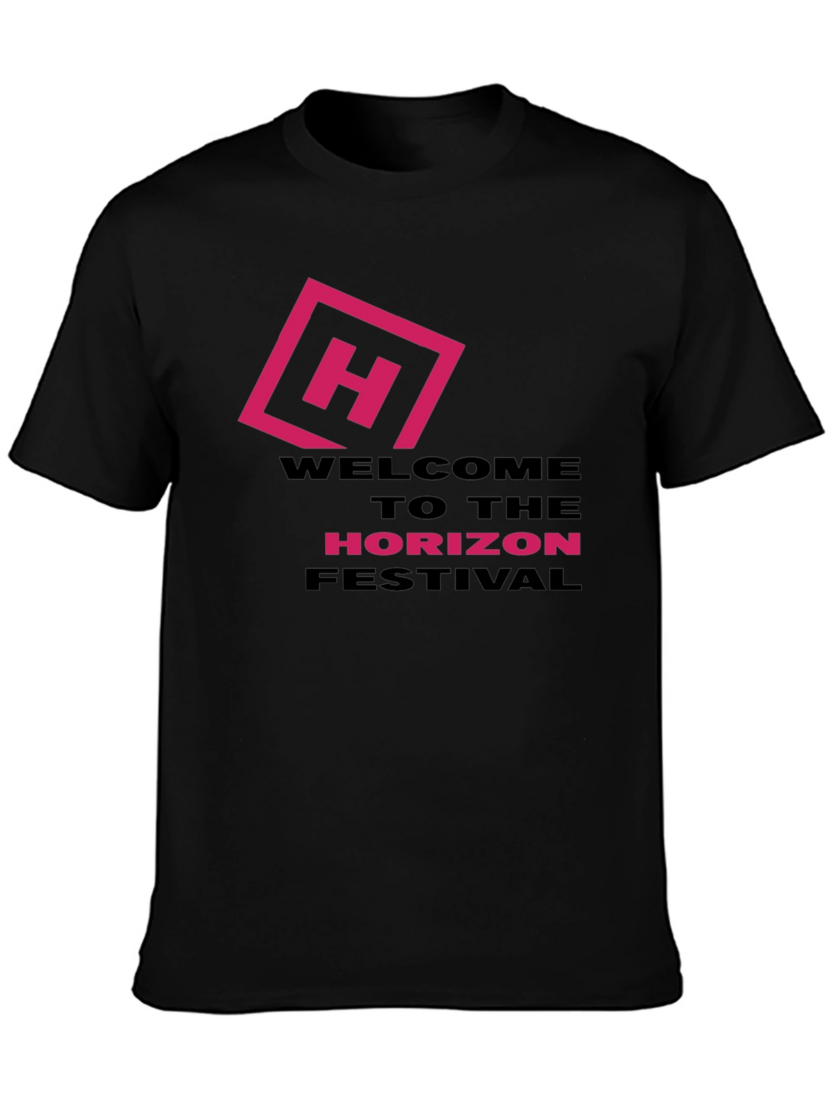 Horizon Festival Graphic Tee - Black Cotton