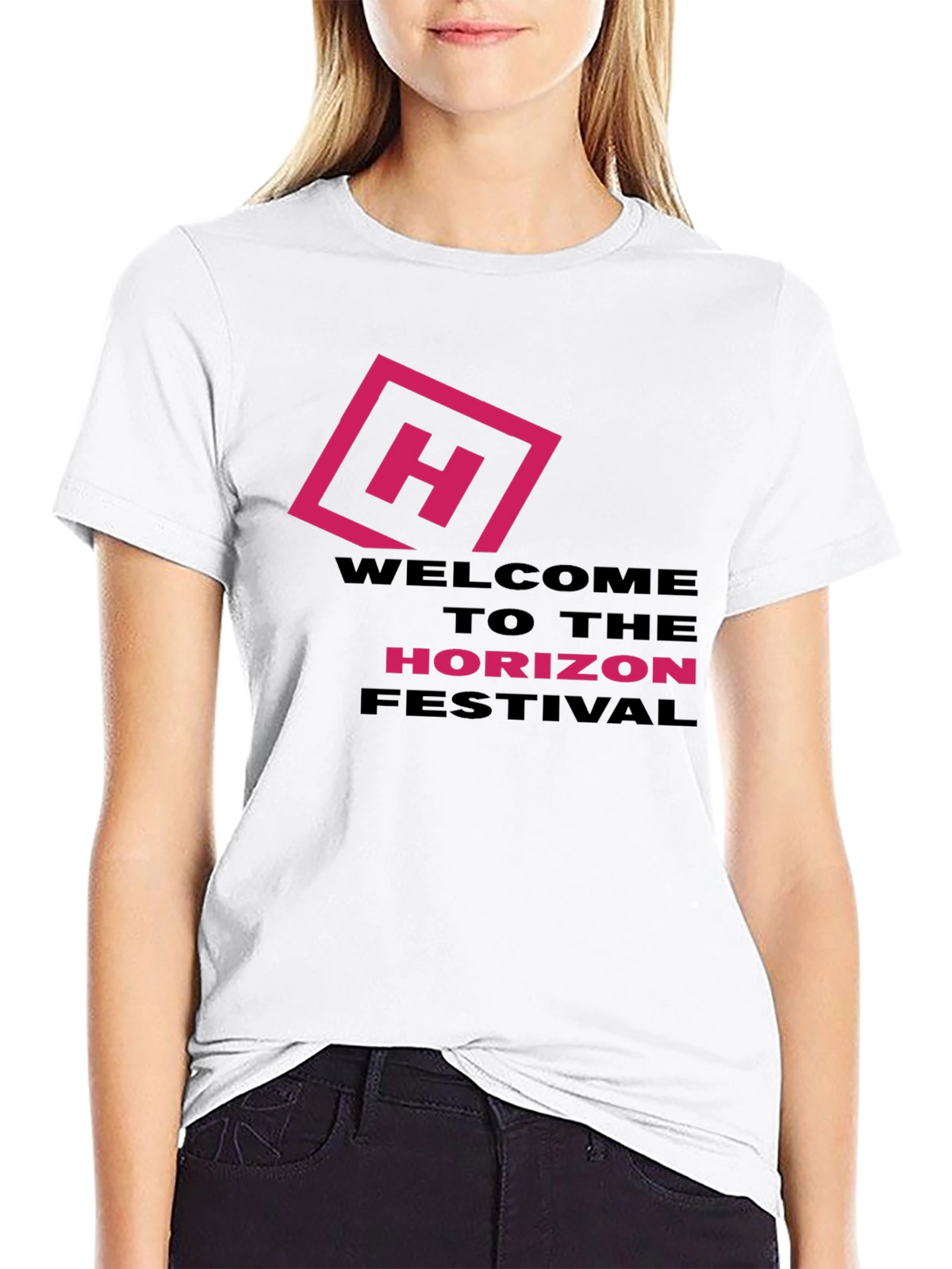 Horizon Festival Graphic Tee - Black Cotton