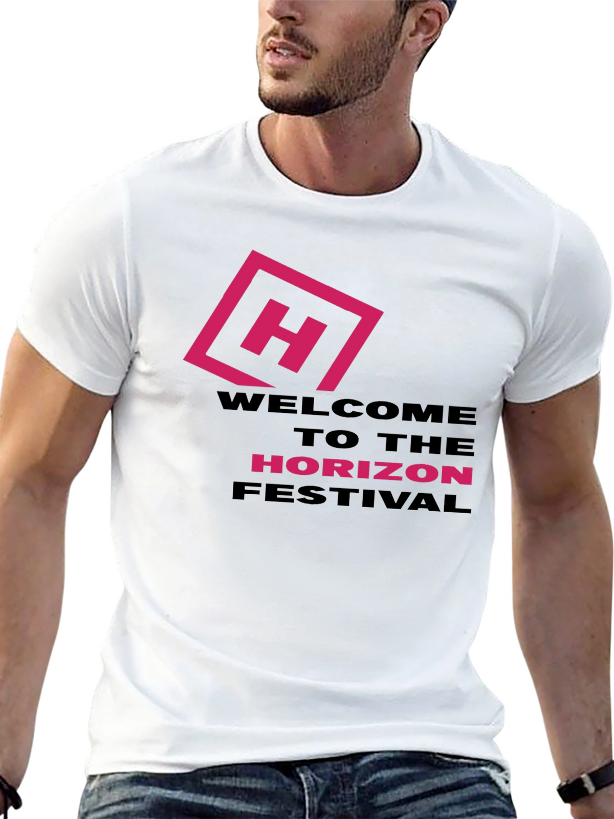 Horizon Festival Graphic Tee - Black Cotton