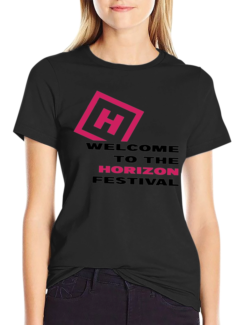 Horizon Festival Graphic Tee - Black Cotton