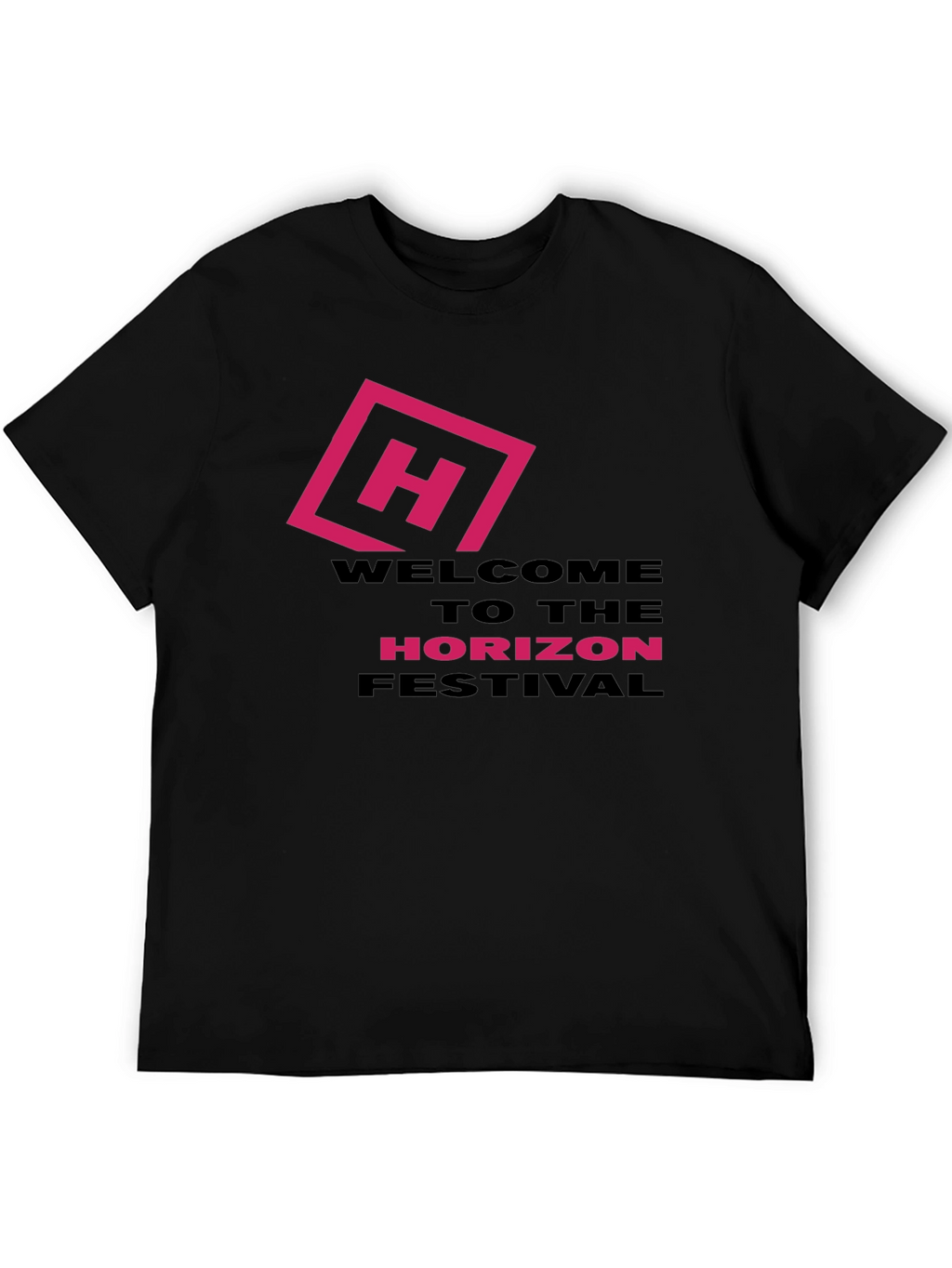 Horizon Festival Graphic Tee - Black Cotton