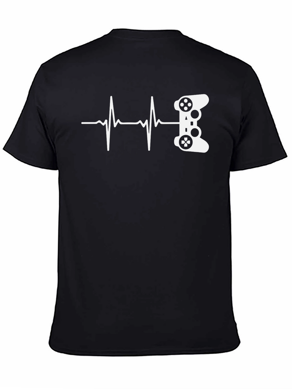 Gamer Heartbeat Graphic Tee - Black