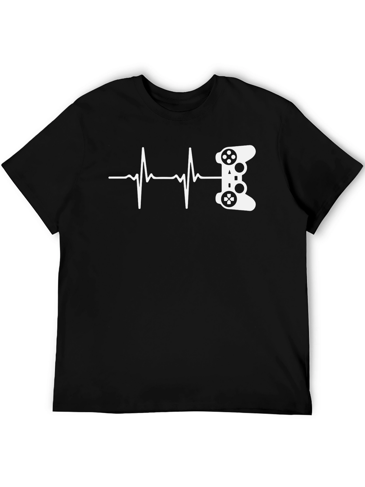 Gamer Heartbeat Graphic Tee - Black
