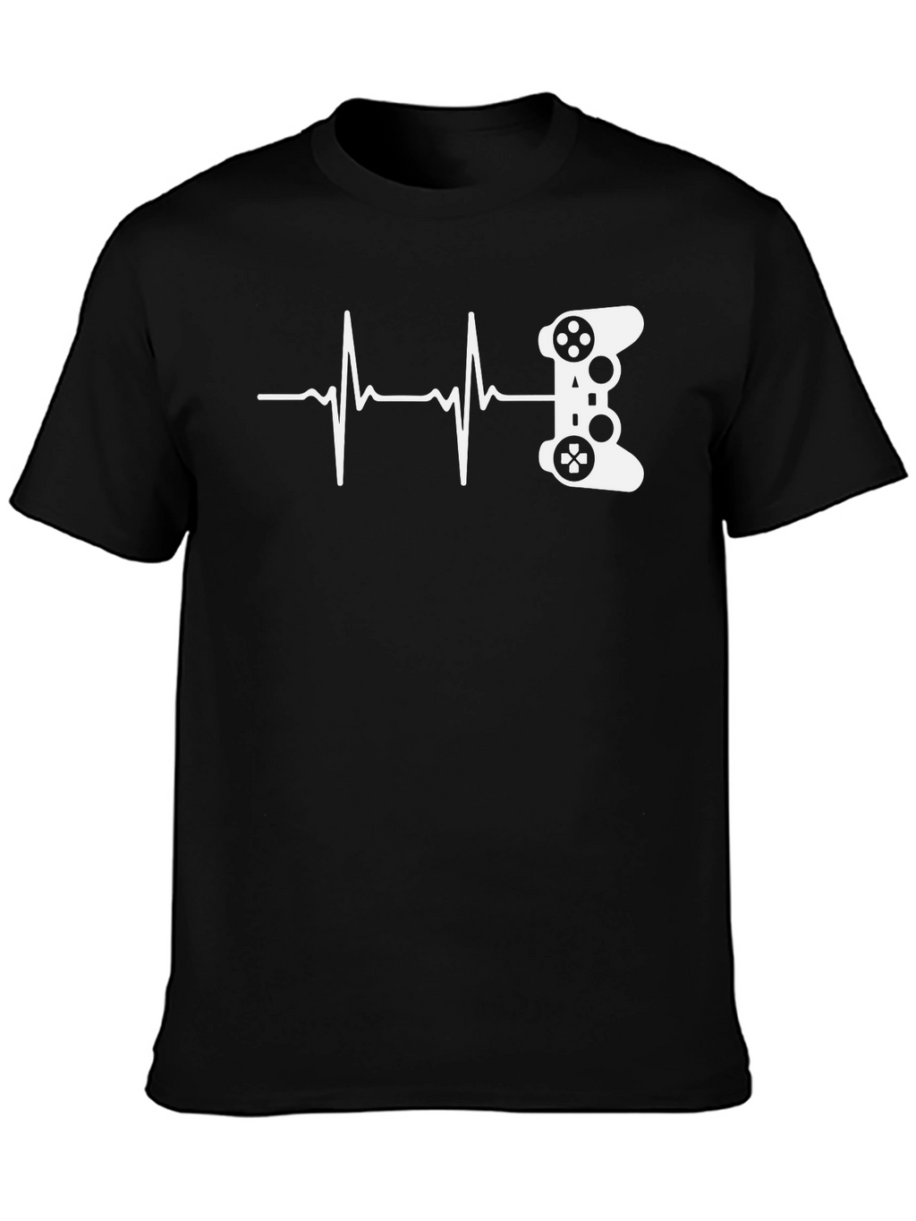 Gamer Heartbeat Graphic Tee - Black
