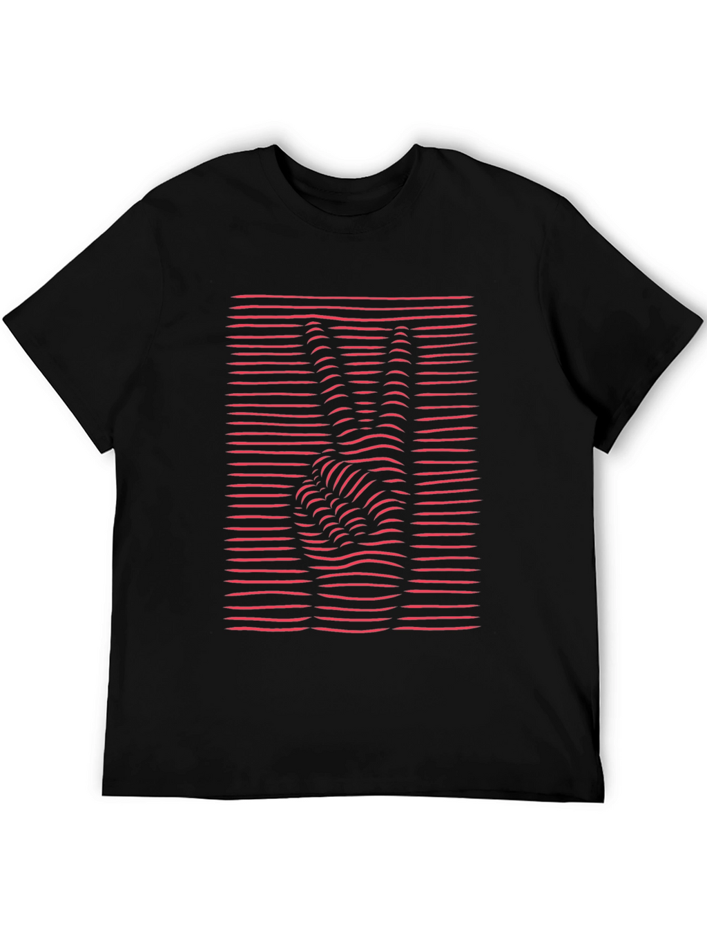 Retro Peace Sign Graphic Tee - Black