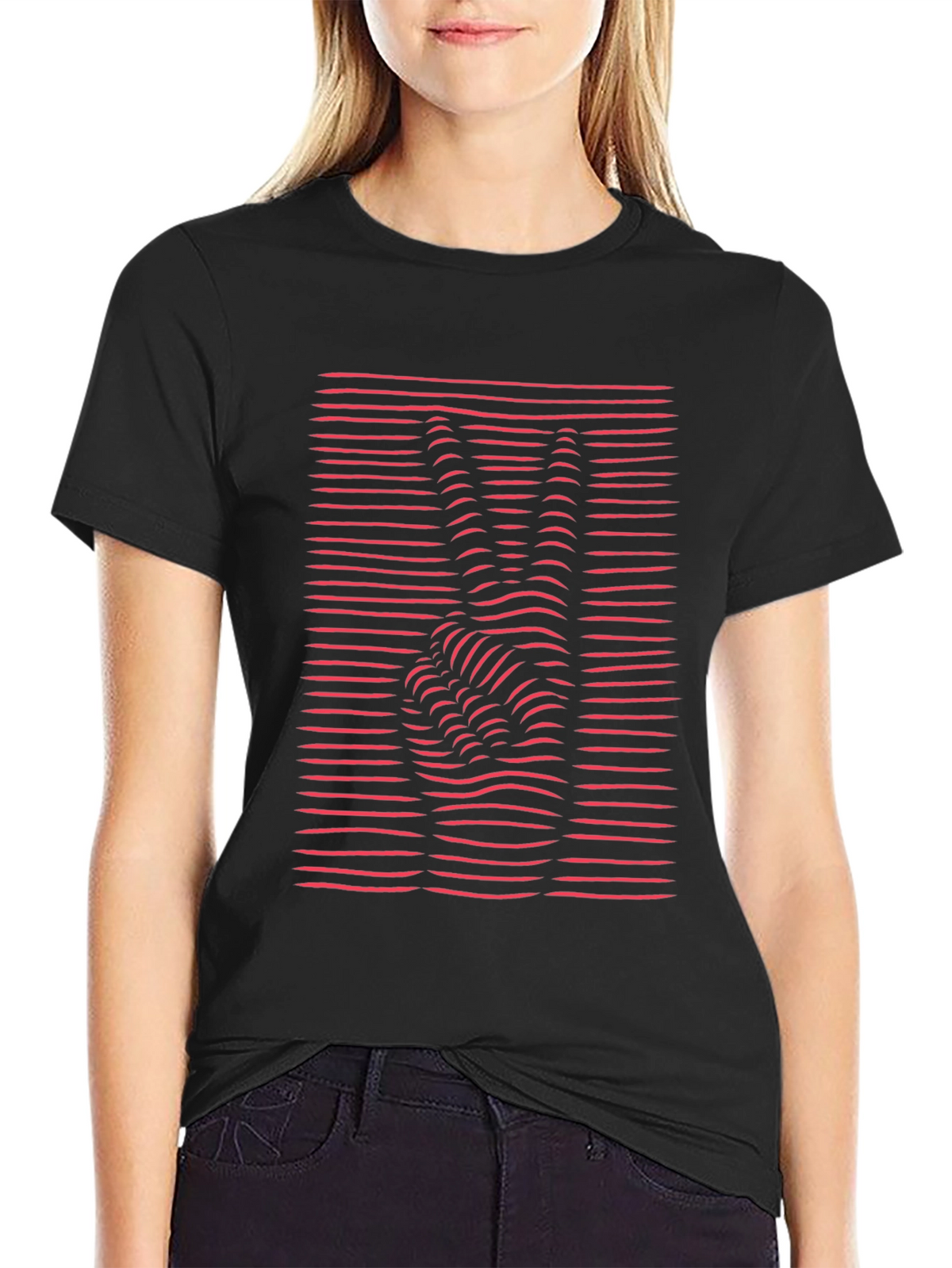 Retro Peace Sign Graphic Tee - Black