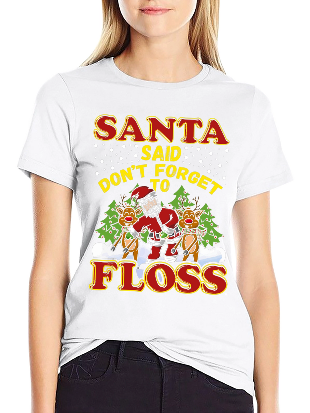 Santa Floss T-Shirt - Holiday Fun