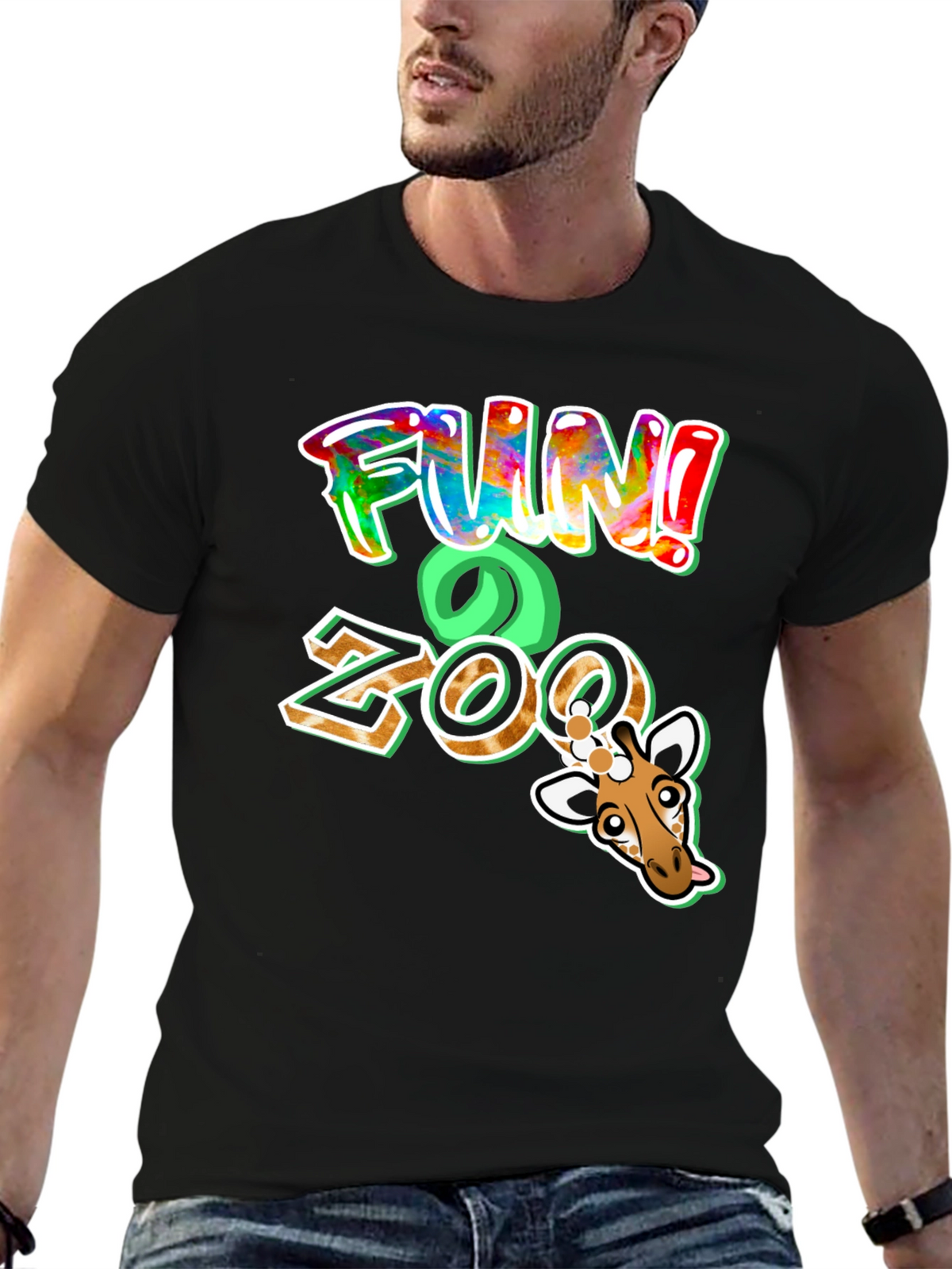 Fun Zoo Giraffe Graphic T-Shirt