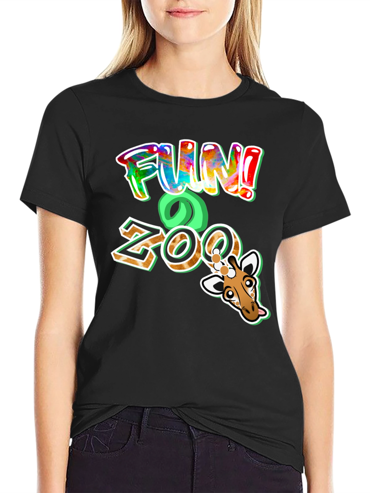 Fun Zoo Giraffe Graphic T-Shirt
