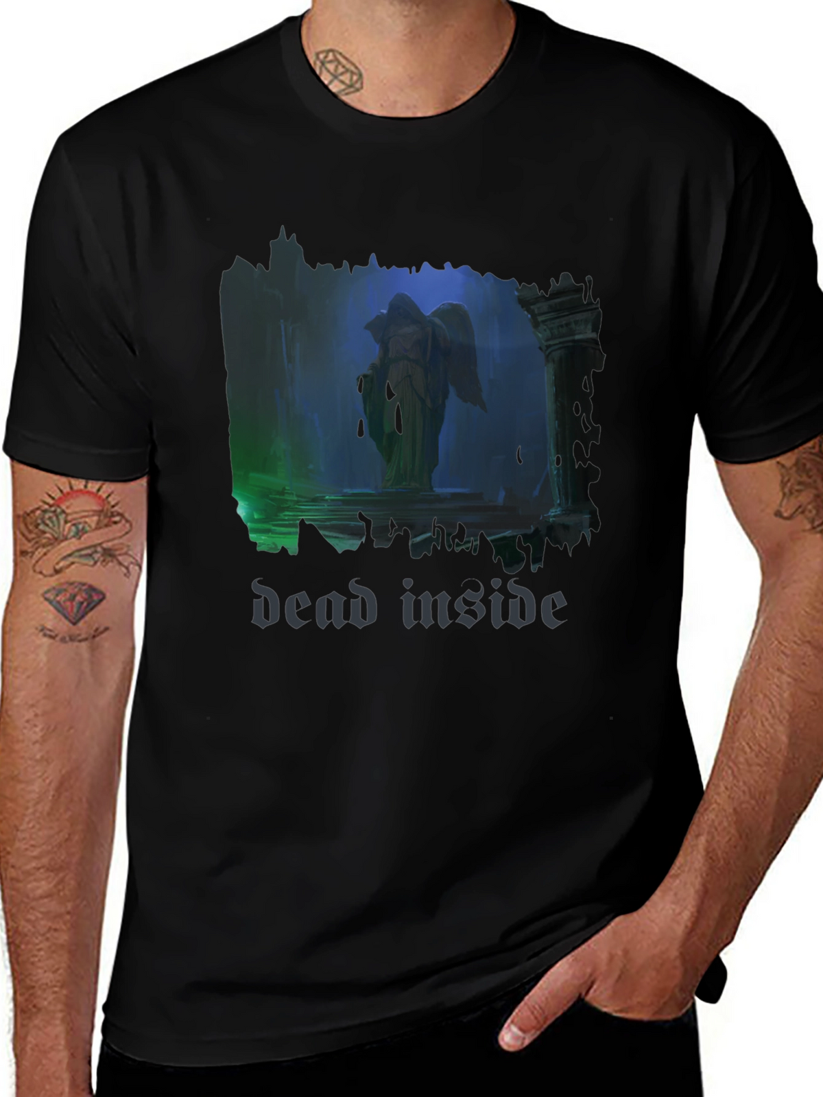 Dead Inside Angel T-Shirt - Gothic Style