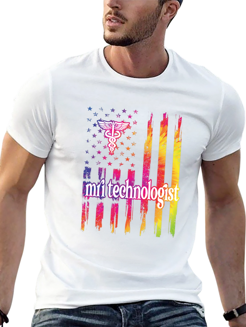 MRI Technologist USA Flag T-Shirt