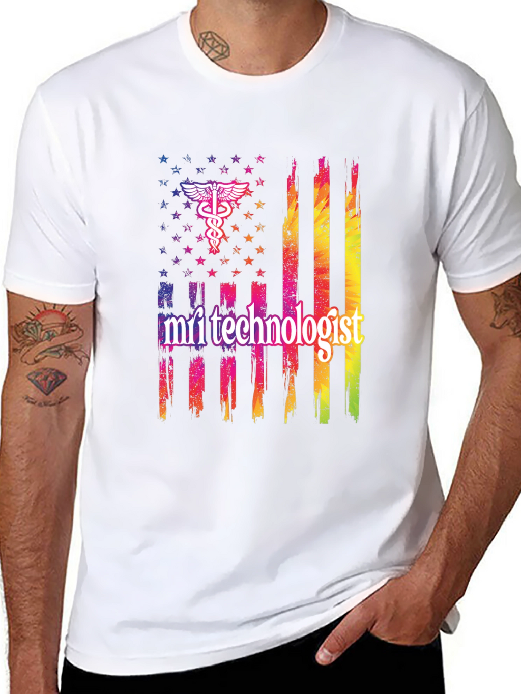 MRI Technologist USA Flag T-Shirt