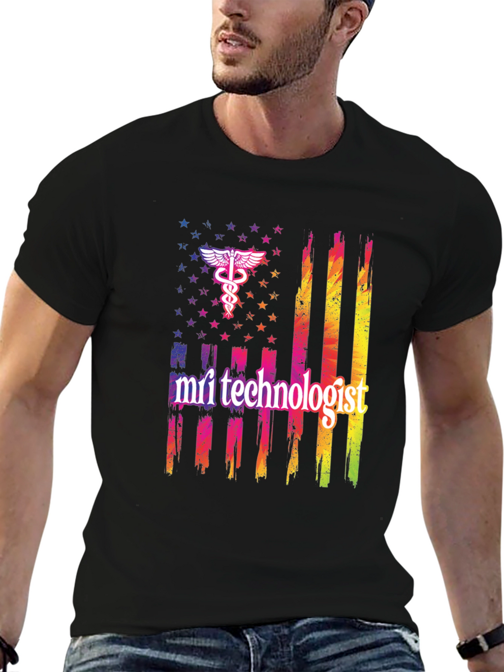MRI Technologist USA Flag T-Shirt