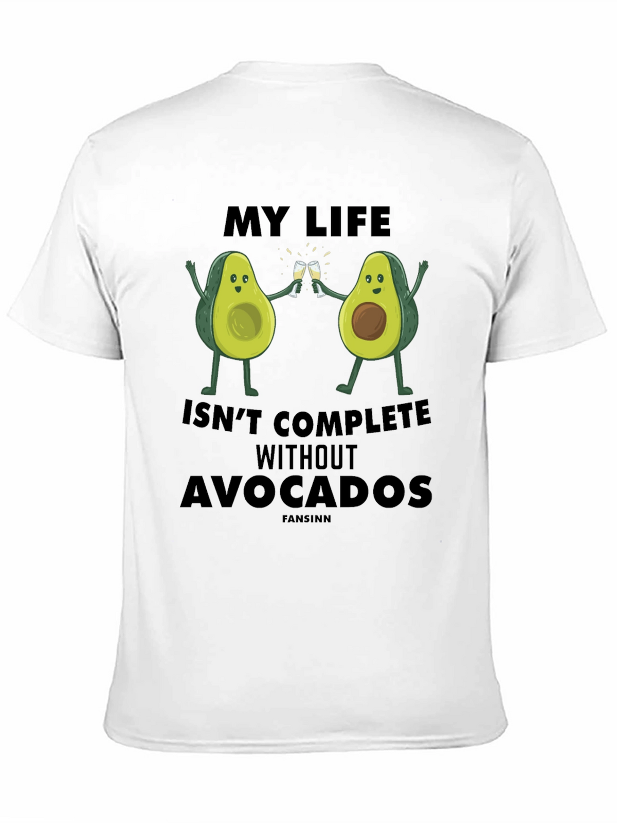 Avocado Life Mens Graphic T-Shirt - Black Cotton Tee