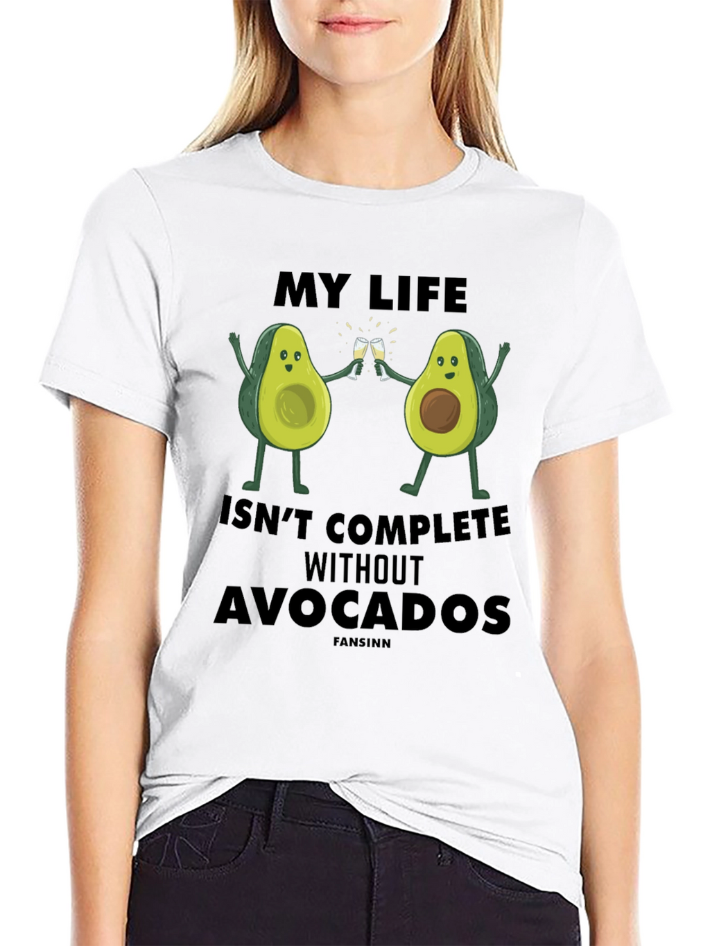 Avocado Life Mens Graphic T-Shirt - Black Cotton Tee