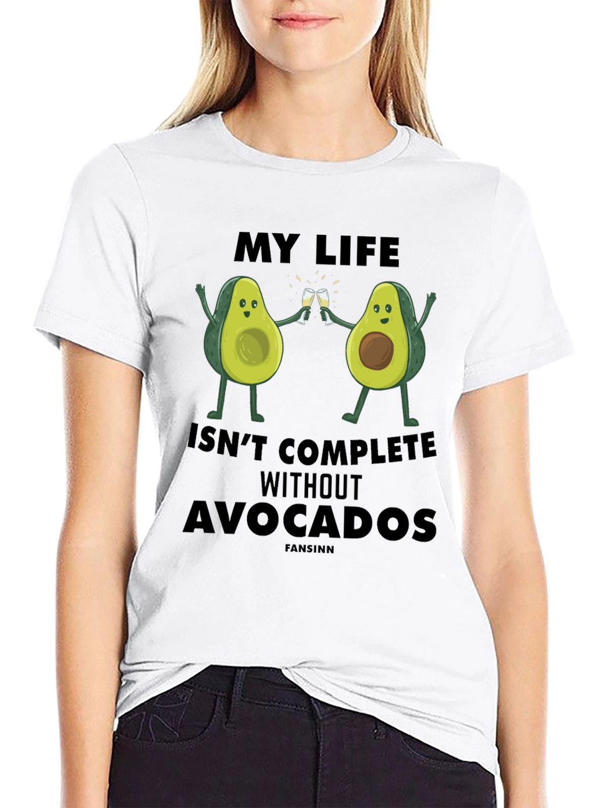 Avocado Life Mens Graphic T-Shirt - Black Cotton Tee