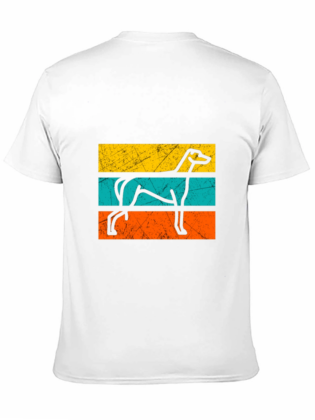 Retro Greyhound Dog Graphic Tee - Black