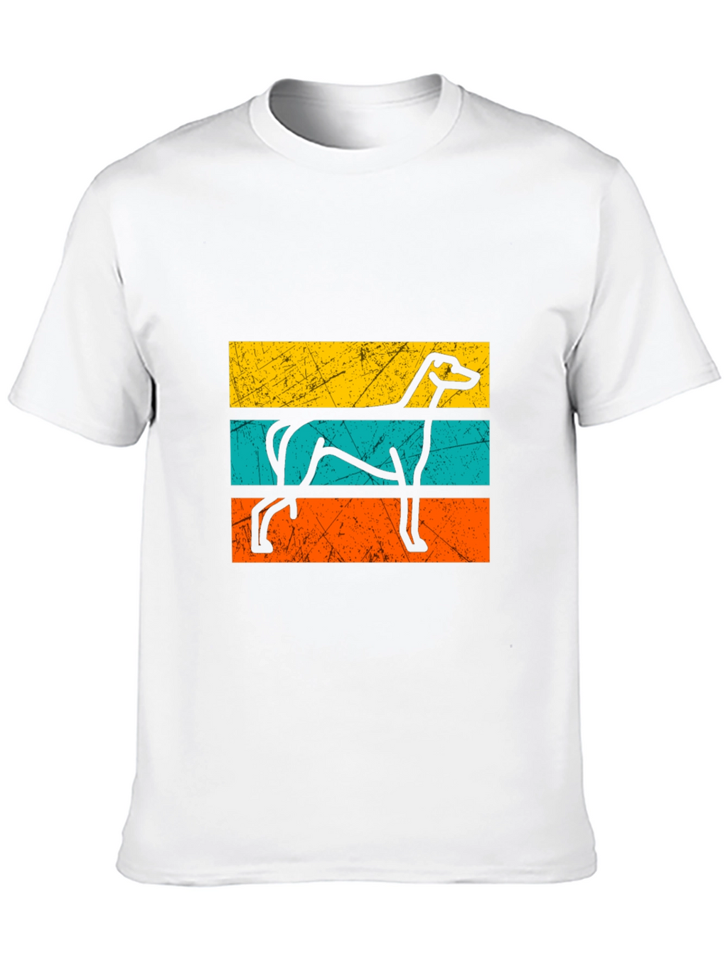 Retro Greyhound Dog Graphic Tee - Black