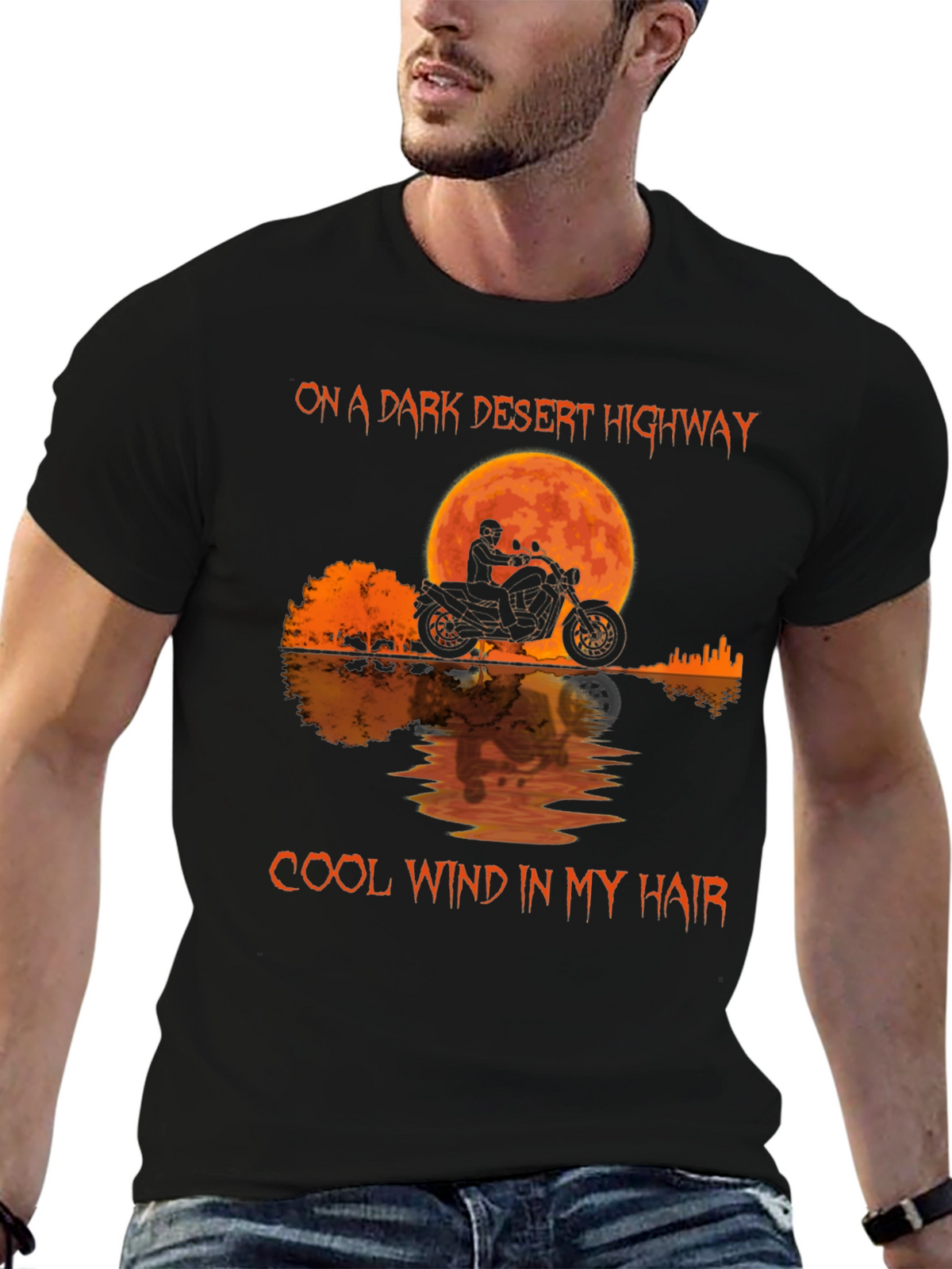 Desert Highway Motorcycle Graphic Tee