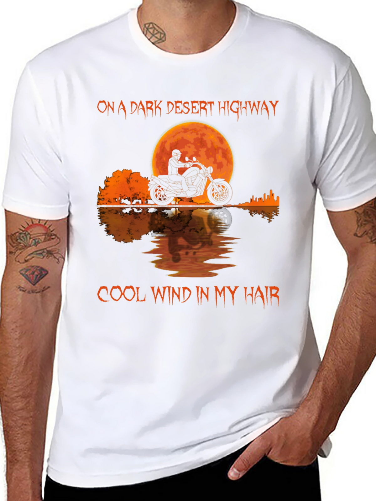 Desert Highway Motorcycle Graphic Tee