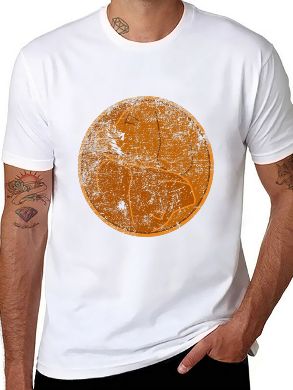 Retro Silhouette Graphic Black T-Shirt