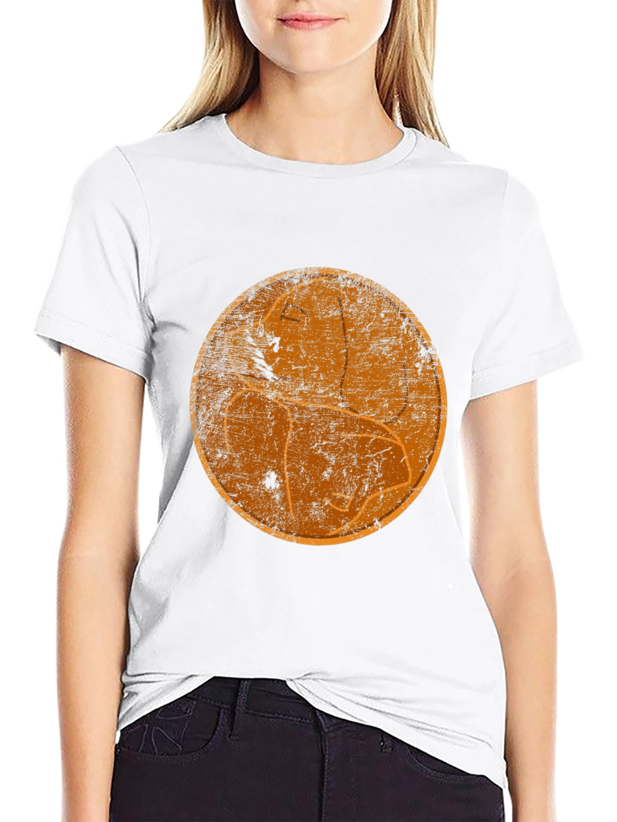 Retro Silhouette Graphic Black T-Shirt