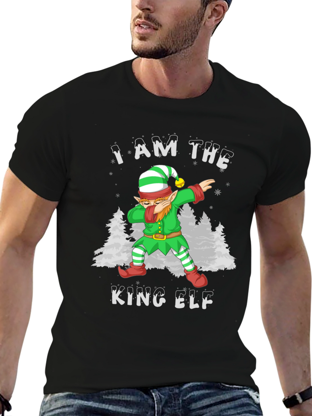 I Am The King Elf Dabbing Christmas T-Shirt