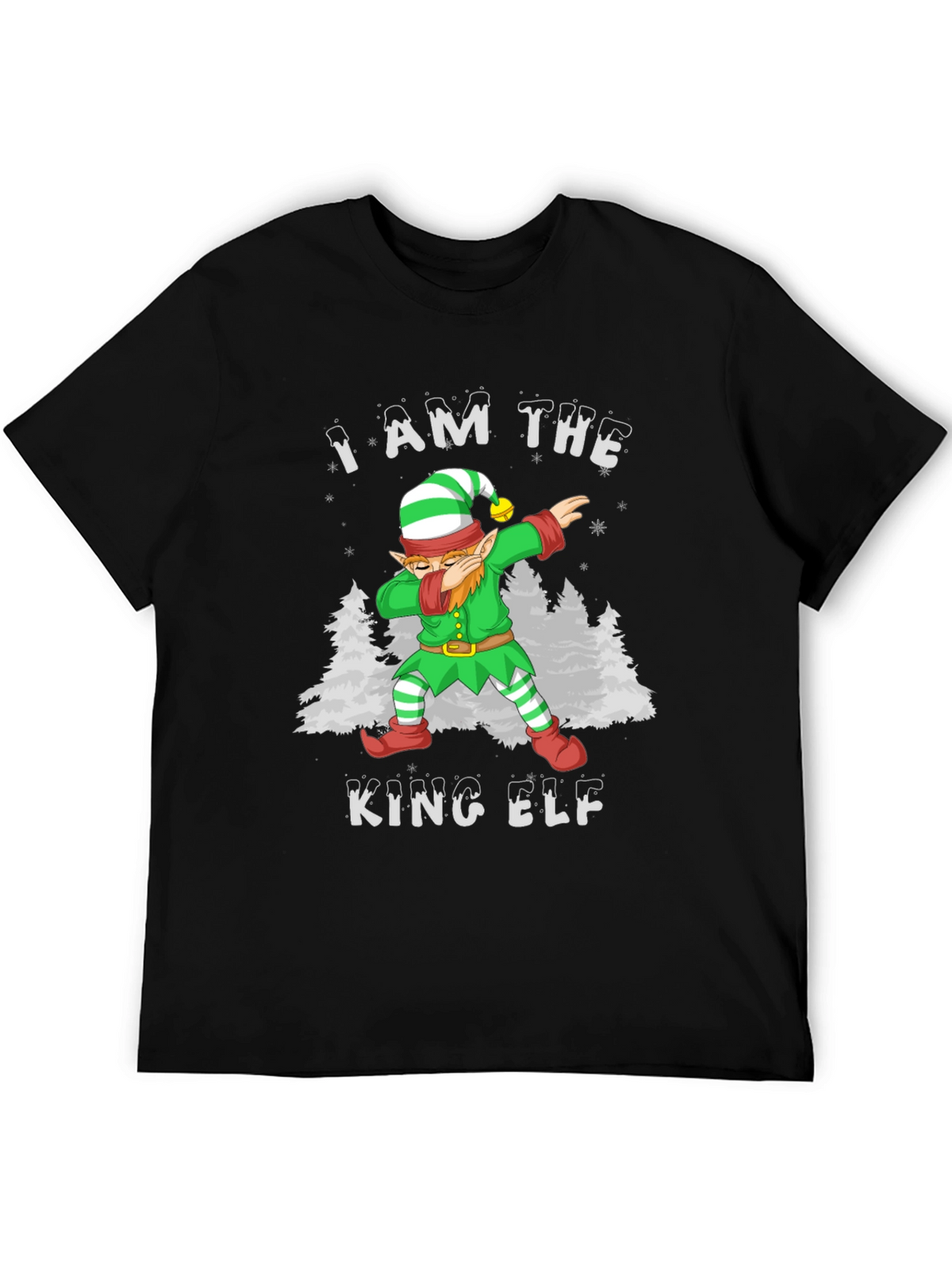 I Am The King Elf Dabbing Christmas T-Shirt