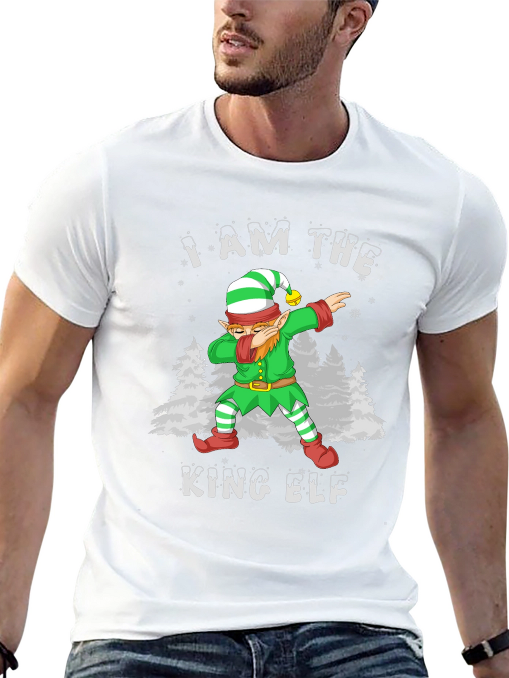 I Am The King Elf Dabbing Christmas T-Shirt